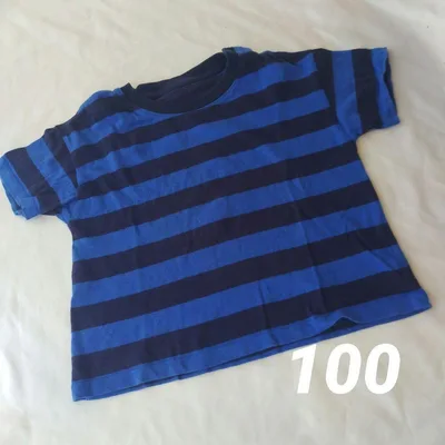 ユニクロ UNIQLO 100 Tシャツ ネイビー ブルー キッズ