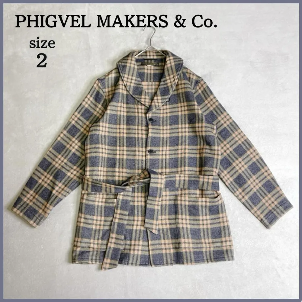 PHIGVEL フィグベル ショールカラー ガウンジャケット size2 ウール