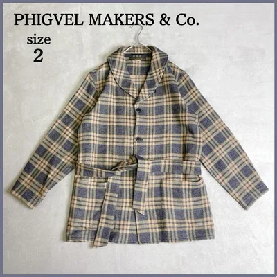 PHIGVEL フィグベル ショールカラー ガウンジャケット size2 ウール