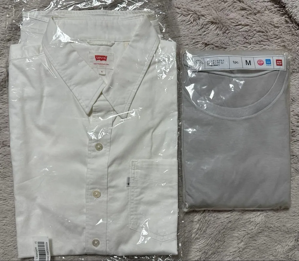 Levi's シャツ UNIQLO インナー 2点セット S M