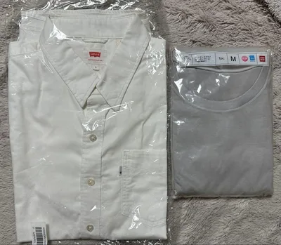 Levi's シャツ UNIQLO インナー 2点セット S M