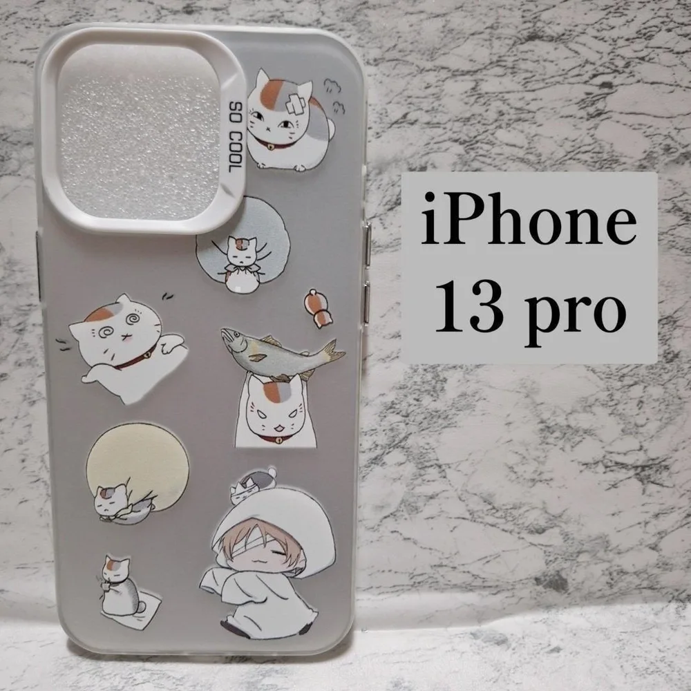 iPhone13 pro スマホケース ワイヤレス充電 夏目友人帳 ニャンコ先生