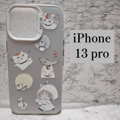 iPhone13 pro スマホケース ワイヤレス充電 夏目友人帳 ニャンコ先生