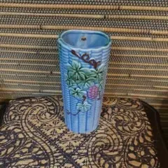 壁掛け花瓶⭐とうもろこしの様な柄⭐葡萄柄⭐オブジェクト⭐レトロ⭐希少