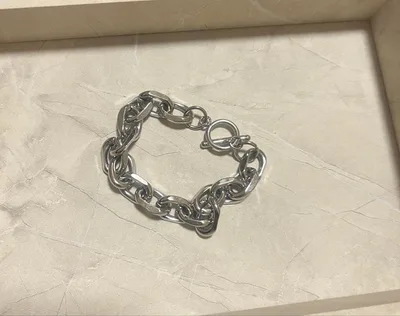メンズ チェーンブレスレット シルバーカラー