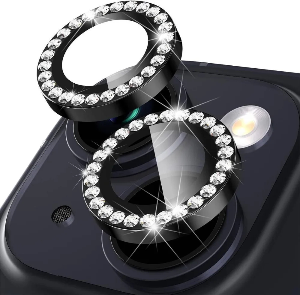★iPhone14用カメラレンズ保護カバー★防塵防滴耐衝撃★ダイヤモンドブラック