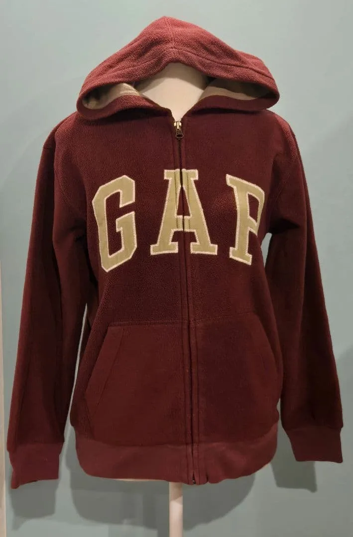GAP ボアフリースジップ パーカー ボルドー160