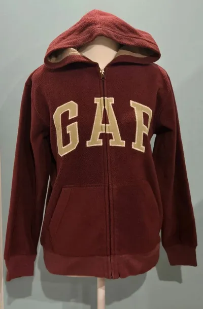 GAP ボアフリースジップ パーカー ボルドー160