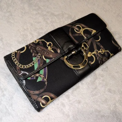 希少 ✨️ RALPH LAUREN 長財布 ブラック 馬具柄