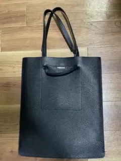 TOMOE レザー A4イージートートバッグ ブラック