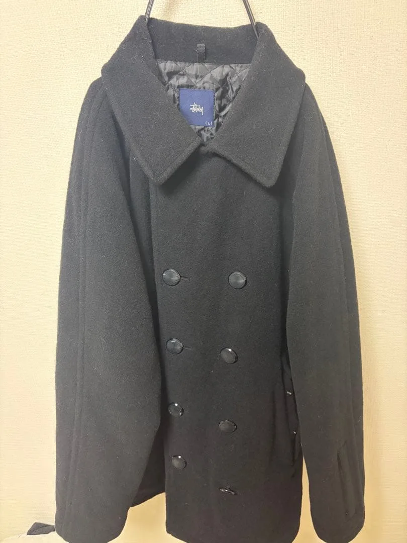 90S STUSSY ナスタグピーコート ウール L