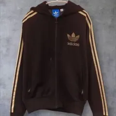 adidas アディダス ヴィンテージ パーカー ブラック ゴールド