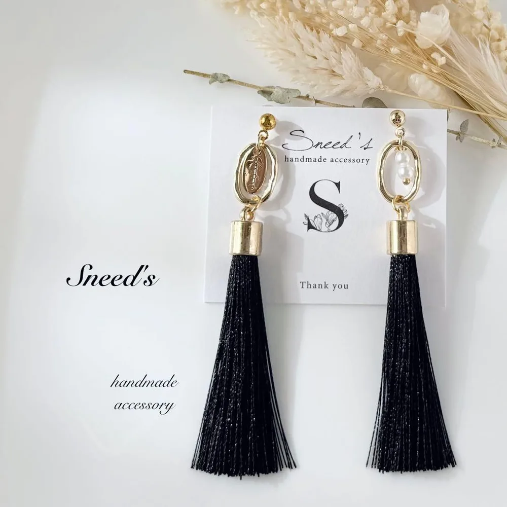 ▪タッセル×ゴールドフープ&メタルチャーム×パールピアス/イヤリング残り2点