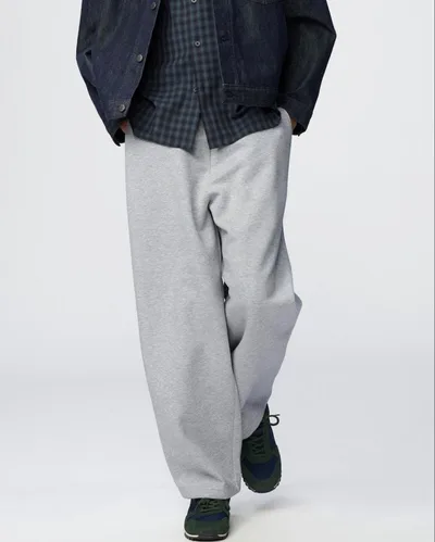 【匿名配送】UNIQLO C スウェットワイドパンツ グレー Mサイズ