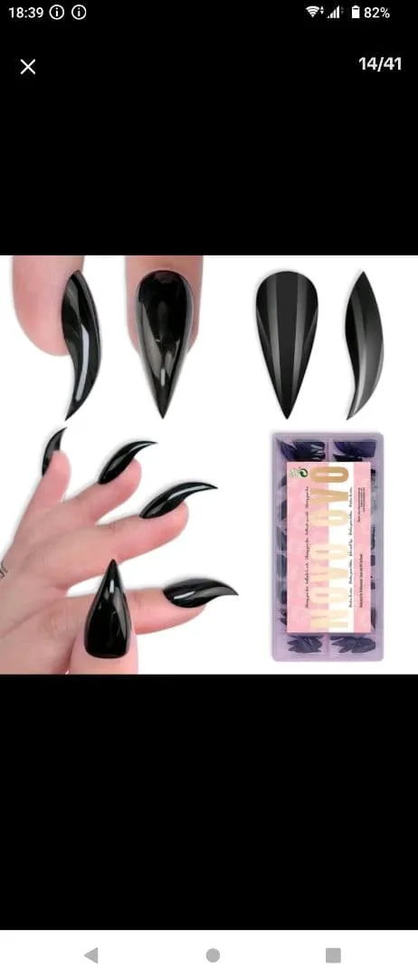NOVO OVO ネイルチップ キャットクロー ブラック