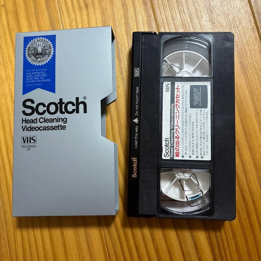 3M Scotch VHS Video Head Cleaner ตลับทำความสะอาดพร้อมรูปภาพ