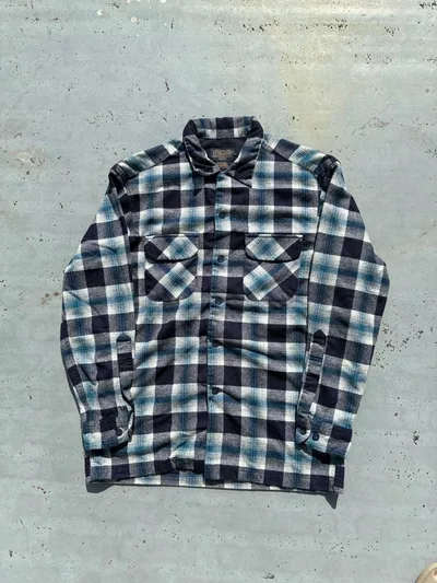PENDLETON ボードシャツ L ブルーxネイビー ペンドルトン