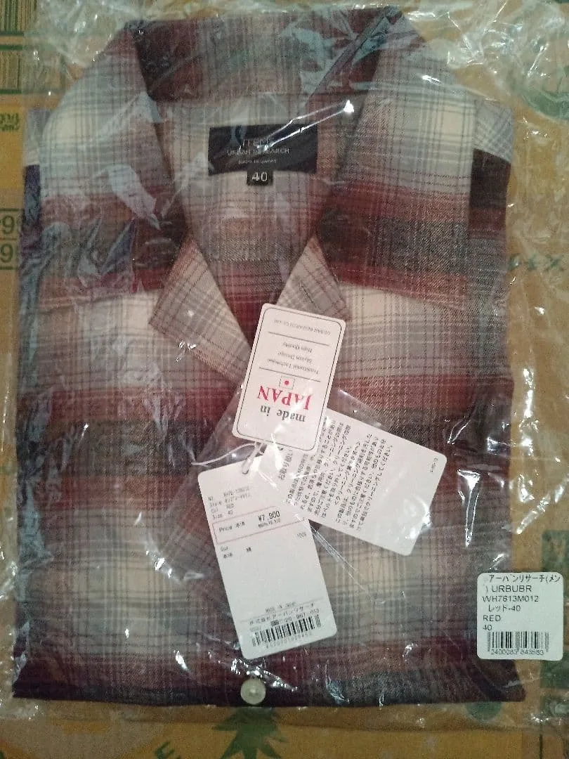 ITEMS URBAN RESEARCH チェックネルシャツ長袖 レッド 40