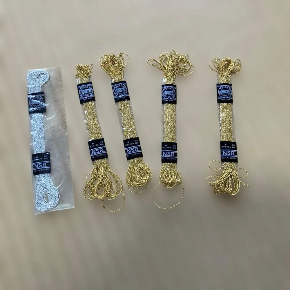 NSR ラメ紐 ゴールド 4本シルバー 1本セット 手芸用