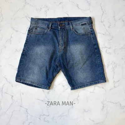 ZARAMAN/デニムショートパンツ/32/ブルー/カジュアル/古着