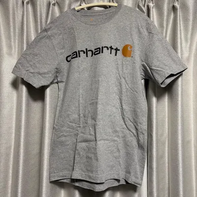 【Carhartt】ロゴプリント 半袖Tシャツ グレー