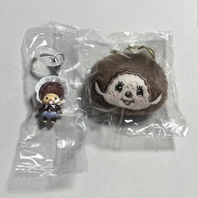 モンチッチ 2点セット めじるしアクセサリー スマホチャーム ガチャガチャ
