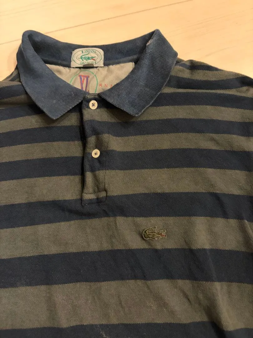 LACOSTE ボーダーポロシャツ
