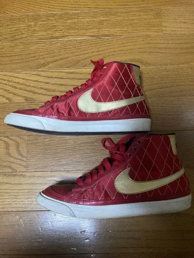 NIKE ナイキ ブレーザーMID 25cm レッド 赤ビンデージスニーカー 靴