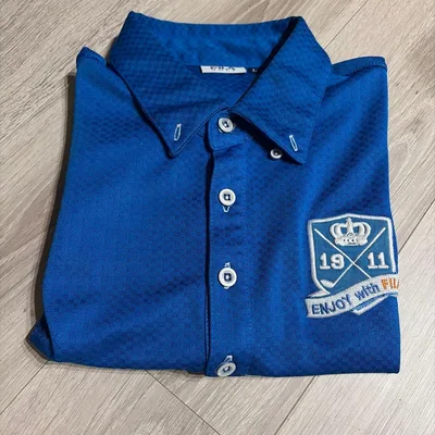 FILA GOLF メンズ ポロシャツ ブルー