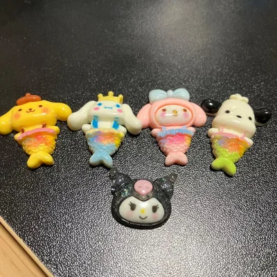 サンリオキャラクターズ 人魚 ミニチュア デコパーツ 5個セット