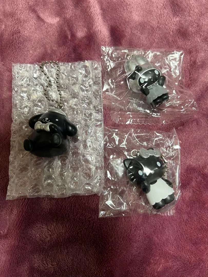 サンリオ マスコット キーホルダー モノトーン 3点セット