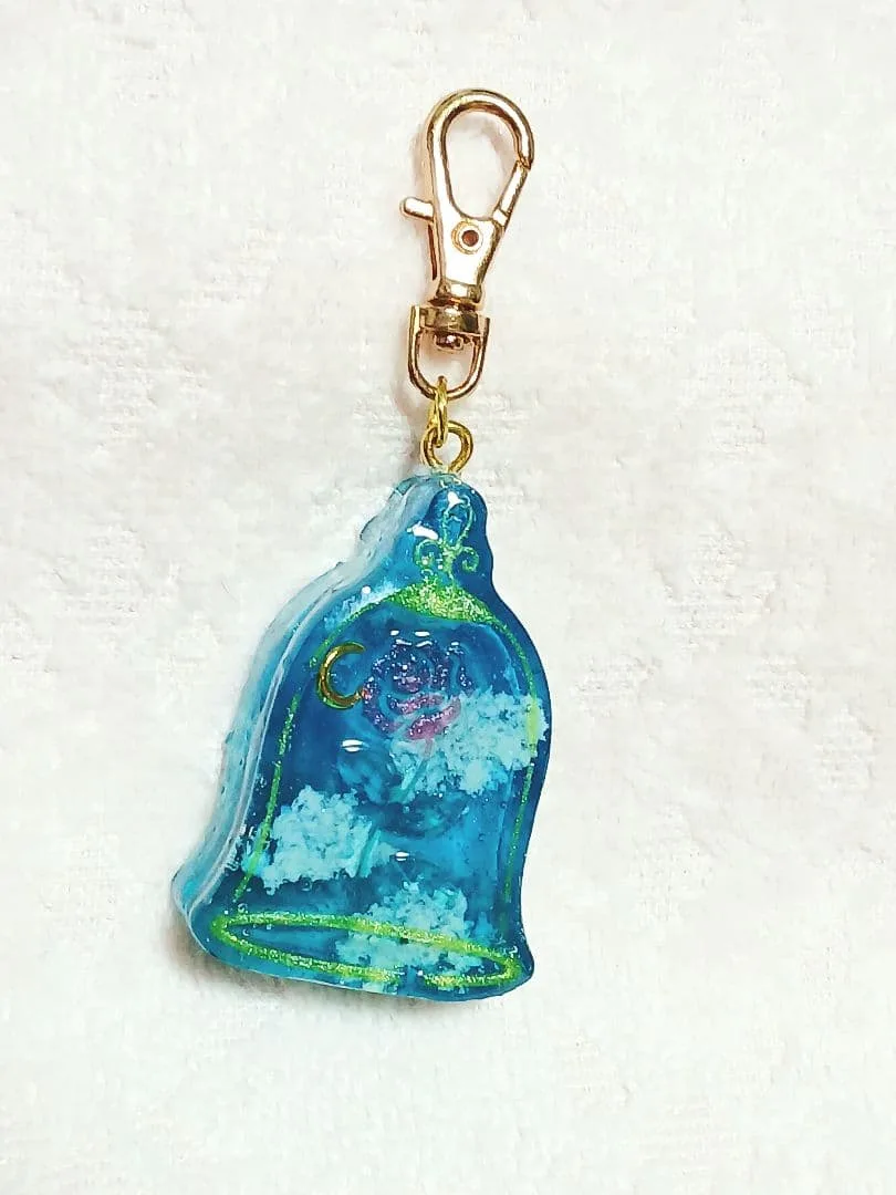 ハンドメイド レジンチャーム 薔薇 雲レジン