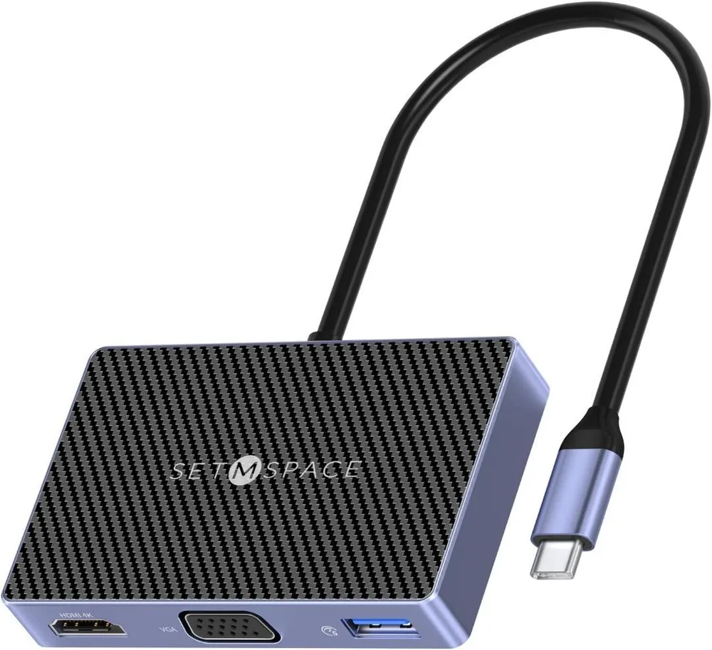 USB-C 7in1 ドッキングステーション HDMI VGA PD100W