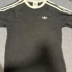 adidas トレフォイル リンガーTシャツ ブラック
