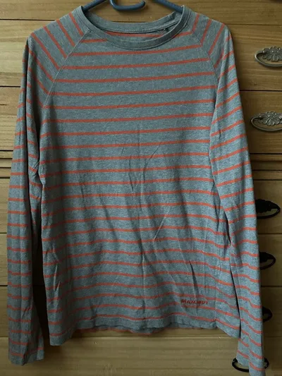 MAMMUT ボーダー柄 ロングスリーブTシャツ