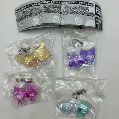 ぷにるんず×サンリオキャラクターズ ぷっくりクリアガチャマスコット 4種