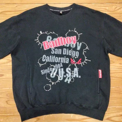 90's BADBOY USA 刺繍ロゴ入り スウェットトレーナー Mサイズ