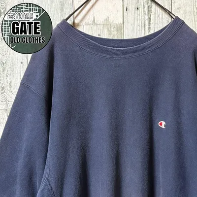 チャンピオン リバースウィーブ スウェット ネイビー XLARGE 80年代