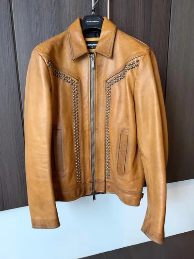 DSQUARED2 スタッズ レザージャケット 50