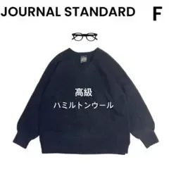 【ジャーナルスタンダード 】ハミルトンウール Vネックニットプルオーバー 黒
