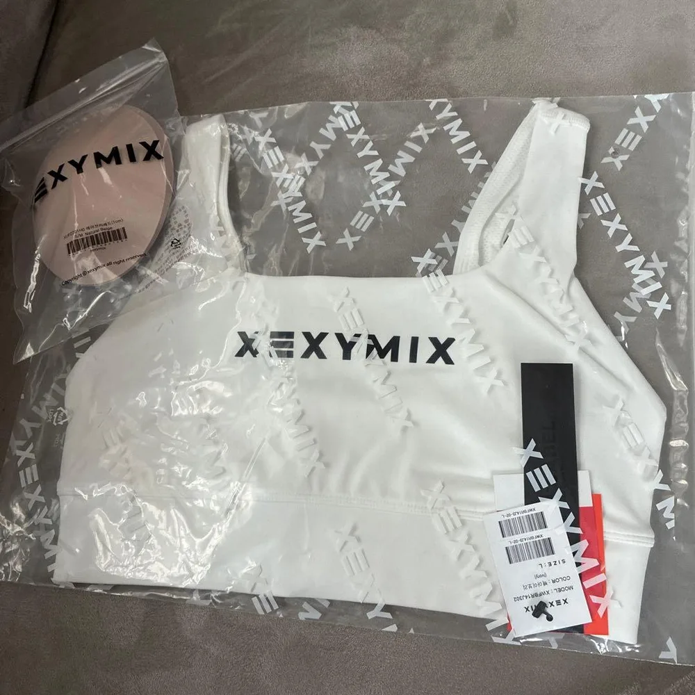 XEXYMIX スポーツブラ Lサイズ アイボリーゼクシィミックス ヨガウェア