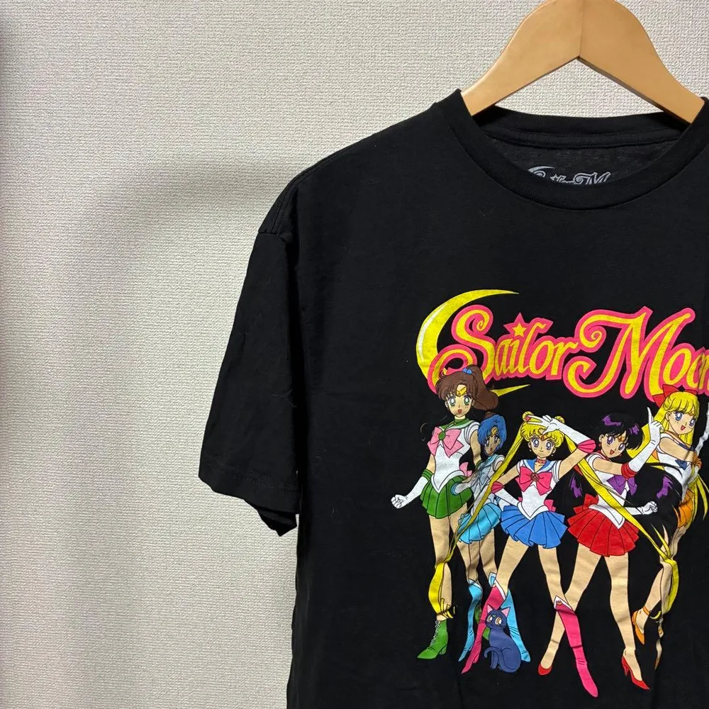 美少女戦士セーラームーン Tシャツ ブラック 半袖 クルーネック Lサイズ
