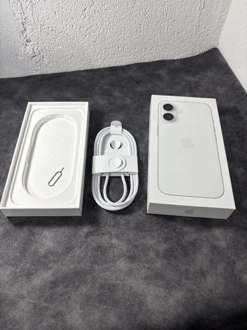iPhone 16 256GB ホワイト 空箱 付属品 ケーブル SIMピン