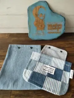 ハンドメイド デニムリメイク パッチワーク トイレットペーパーホルダー