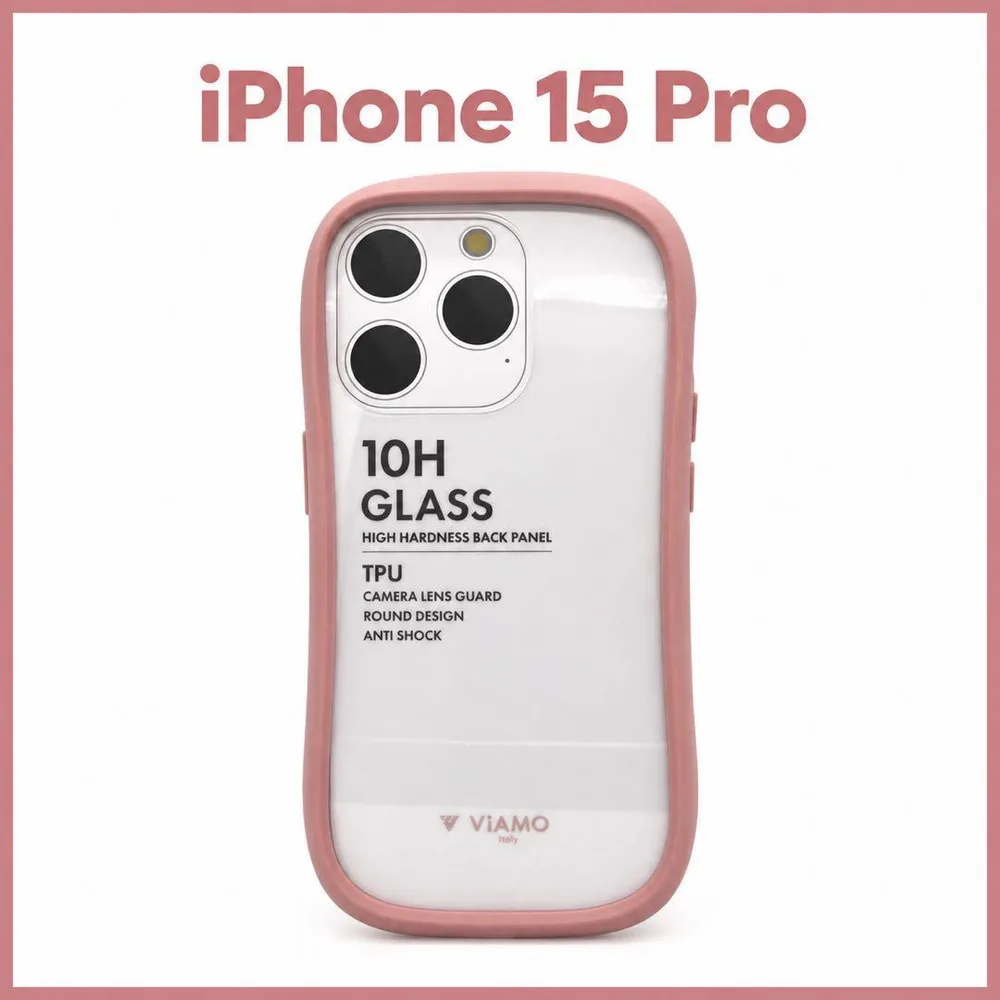 iPhone 15 Pro 耐傷・耐衝撃ハイブリッドケース ダスティピンク N3