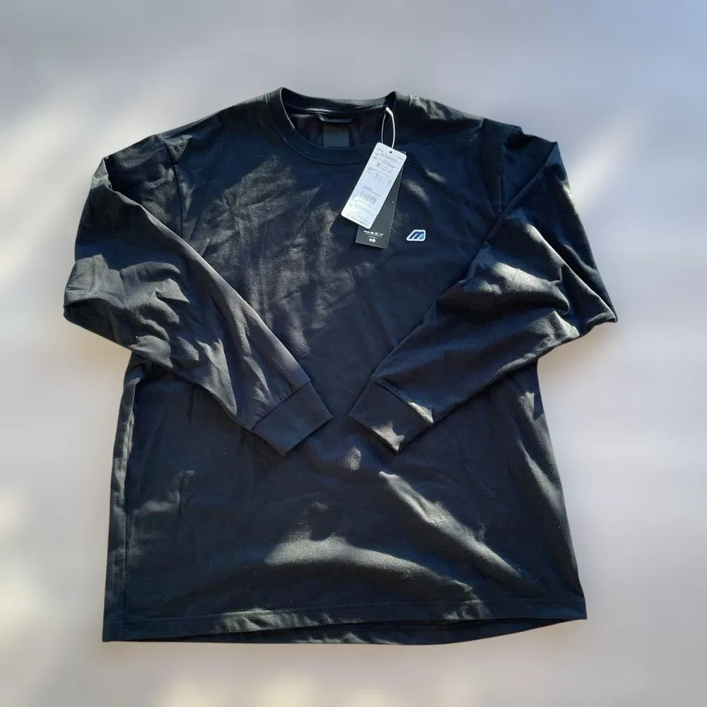 MIZUNO モノグラム 長袖Tシャツ ブラック XL