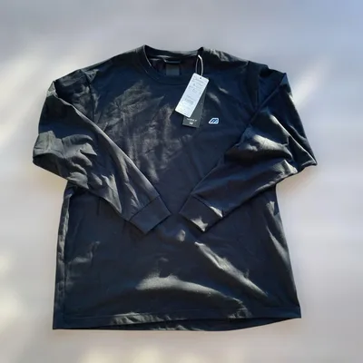 MIZUNO モノグラム 長袖Tシャツ ブラック XL