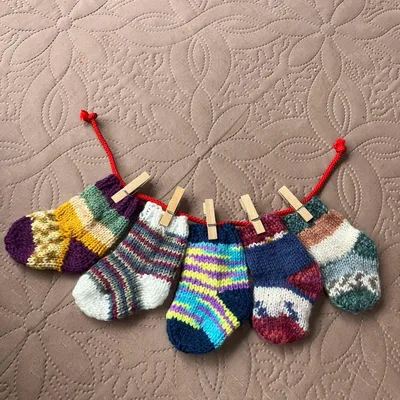 ハンドメイド ミニニットソックス ガーランド