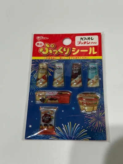 Glico Cafe au lait Puccin พุดดิ้งอวบอ้วนสติ๊กเกอร์ 1 ชิ้น