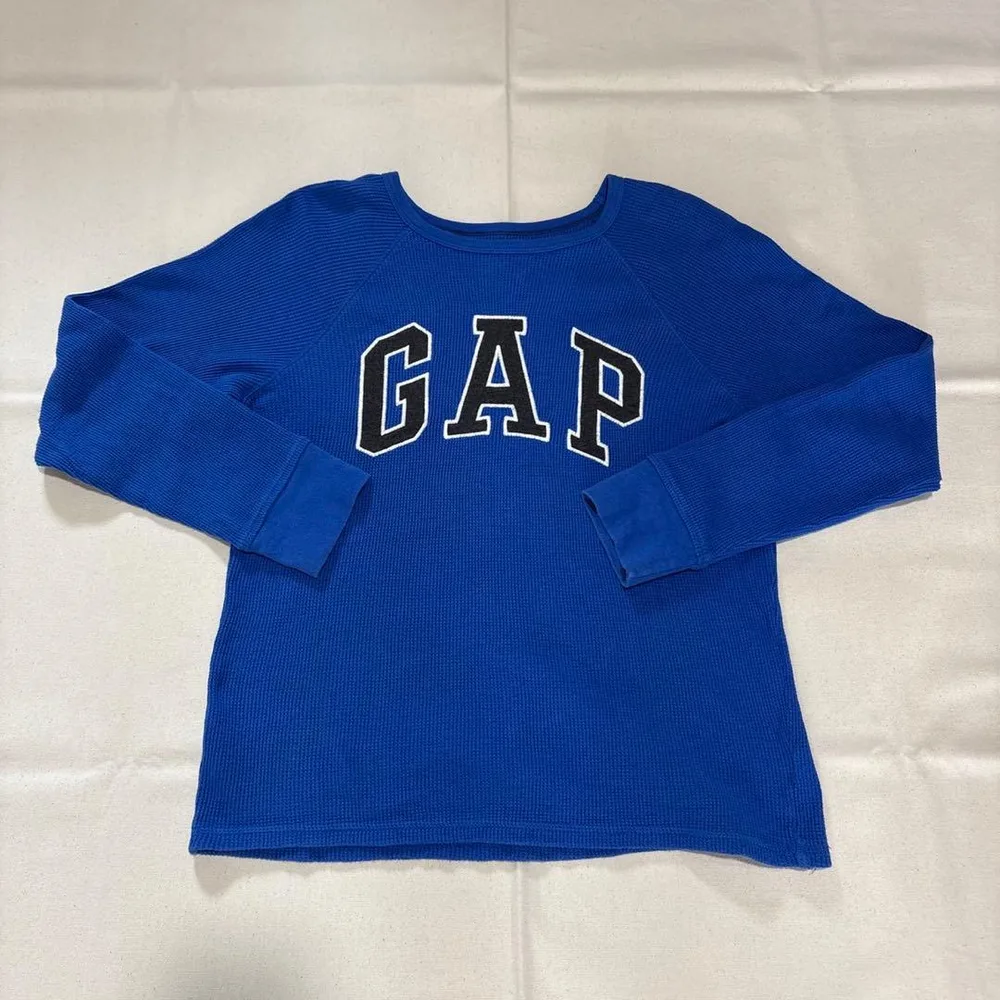 希少 old gap サーマル ロンt 青 Y2K アーカイブ swag 短丈